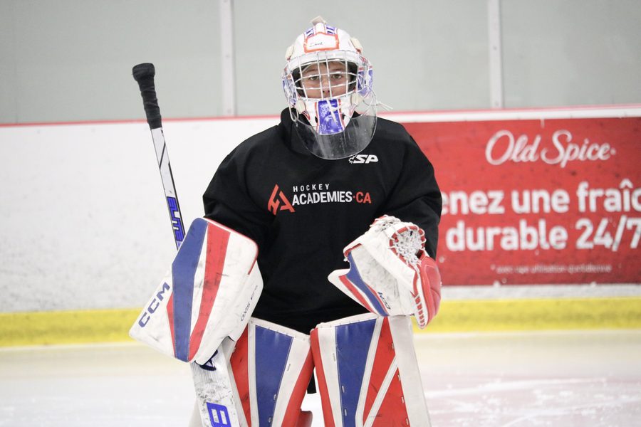 Gardien en position, chandail Hockey-Académie